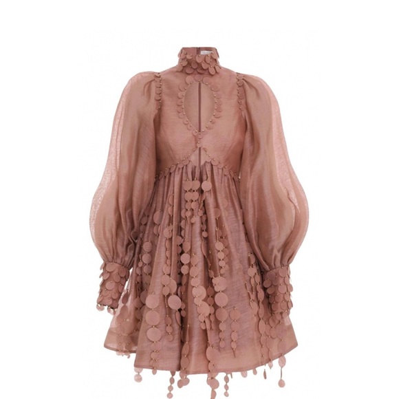 Zimmerman concert linen dusty pink dress - Picture 7 of 7